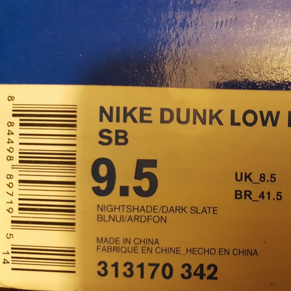 Nike sb dunk low blue lobster size 9.5